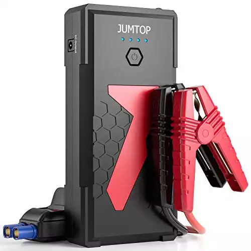 JUMTOP Jump Starter, 22000mah 12V Car Battery Charger Jump Starter Portable Car Booster Pack 3000A 10L Gas and 8L Diesel Engine Lithium Jump Box with Power Bank, LED Light